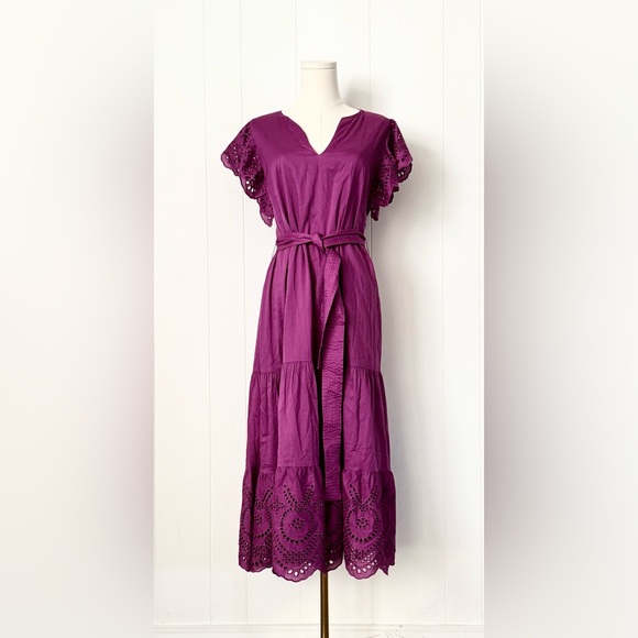 Rails Gia Belted Midi Dress in Berry Purple - Picture 6 of 13
